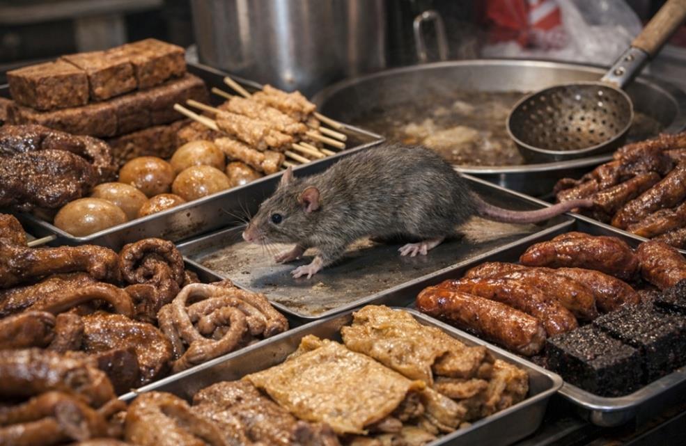 滷味攤與老鼠示意圖